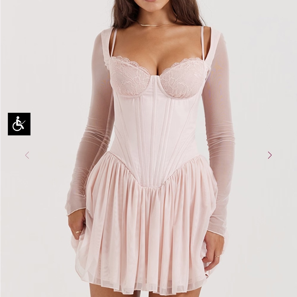 Vivi soft peach Corset mini dress ( never worn)
